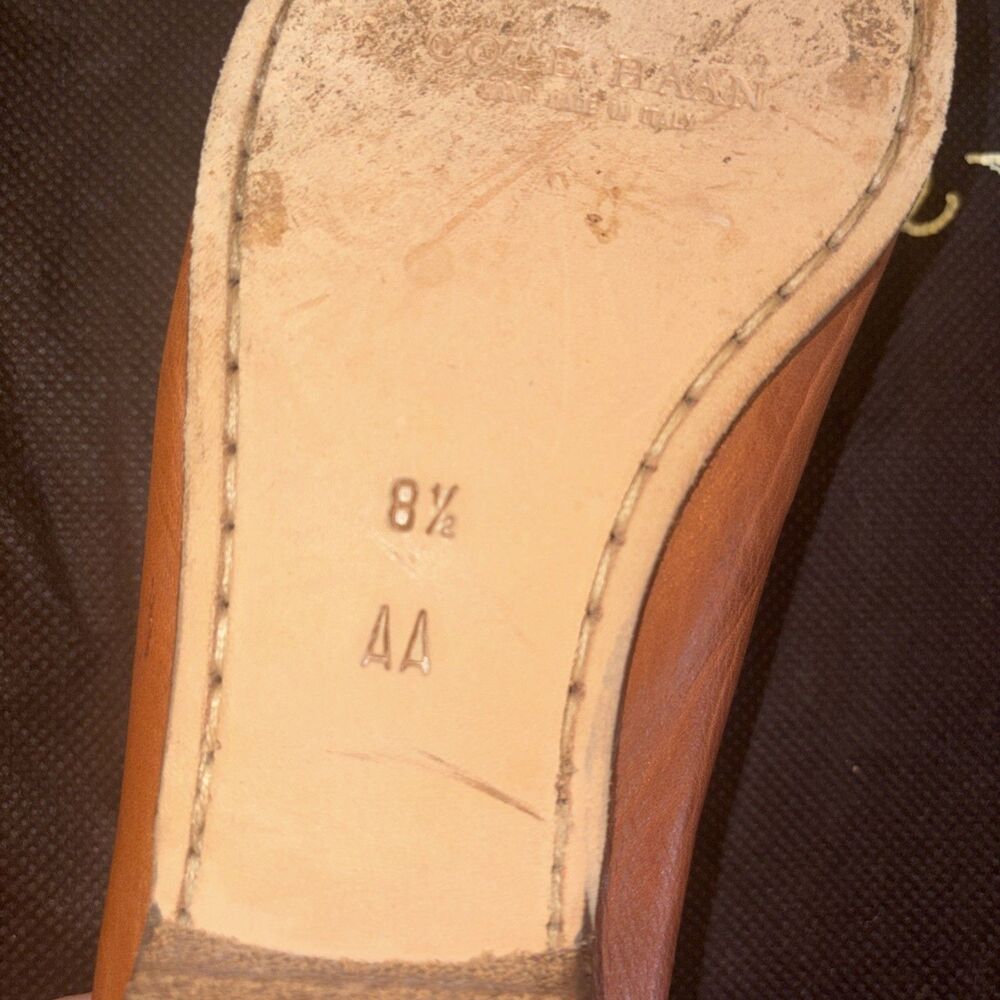 Vintage COLE-HAAN Italian Made WOMENS TASSEL LOAFERS Leather 8.5AA DISCONTINUED - Picture 7 of 11